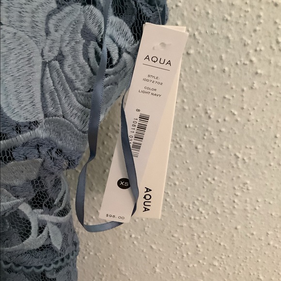 Aqua XS Blue Embroidery Dress - Picture 5 of 10